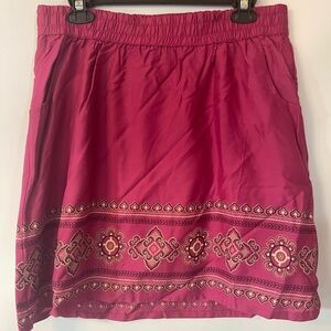 Aventura supersoft violet quartz modal/cotton mini skirt with print hem